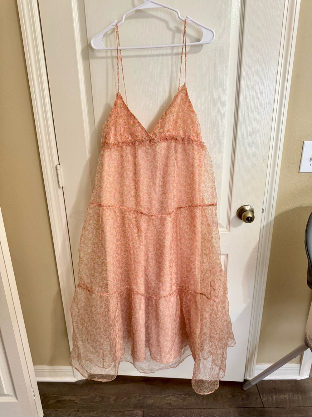 Ara Peach Floral Slip Dress